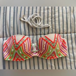 Embroidered and beaded VS bikini top